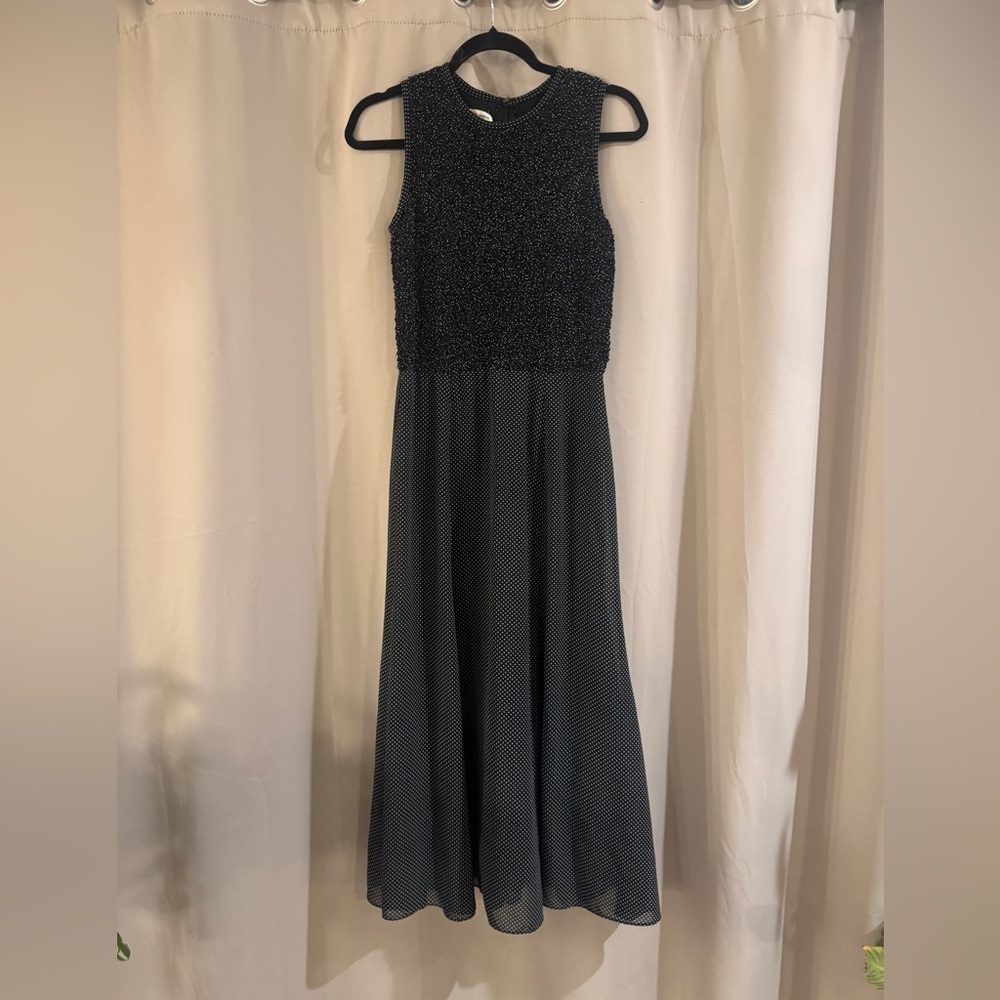 Women’s David Warren Long  Black Sleeveless Dress